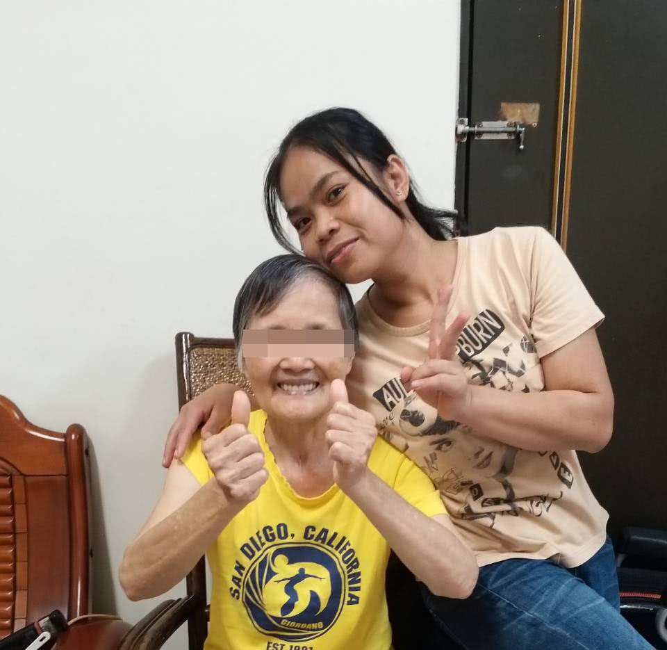 高雄苓雅區蔡奶奶外勞臘絲蜜妮,服務快滿兩年了